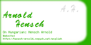 arnold hensch business card